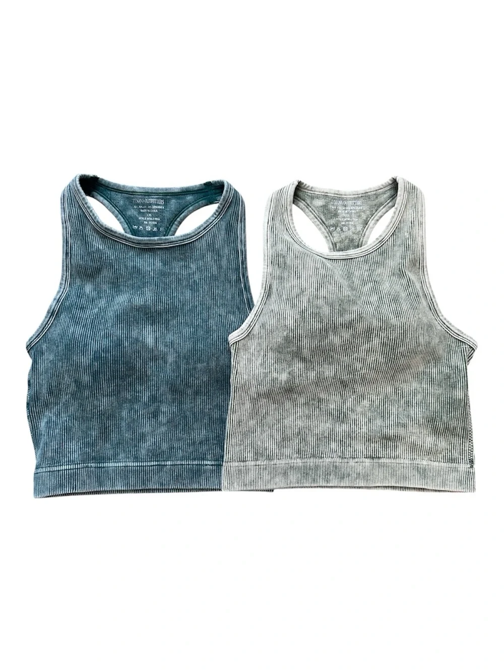 Zenana Mineral Wash Ribbed Brami - Set of 2 - Picture 1 of 6